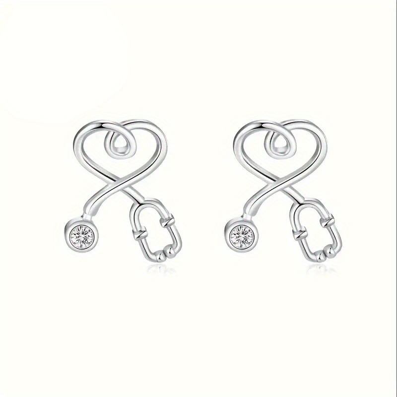 Realistic Medical Stethoscope Earrings for Medical Professionals